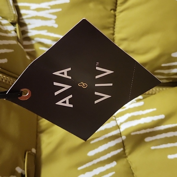 AVA & VIV GREEN DIAMOND LADIES SHORT PUFFER HOODIE JACKET SIZE 2X - Picture 10 of 15